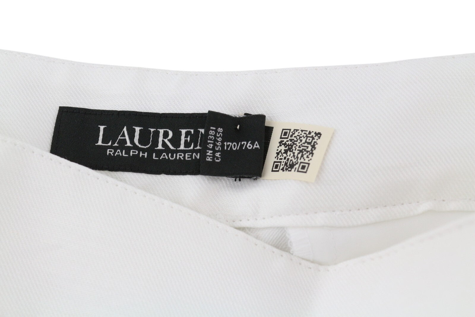 LAUREN RALPH LAUREN moteriškos kelnės W29 baltos lino mišinio trumpintos platėjančios kelnės RRP 279 € 