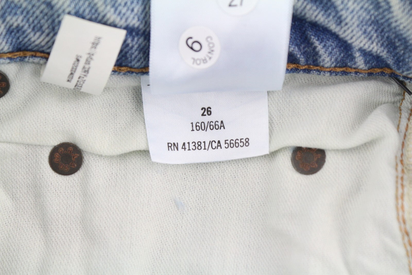 RALPH LAUREN moteriški džinsai W26 Relaxed Straight Crop Distress Painted Blue 