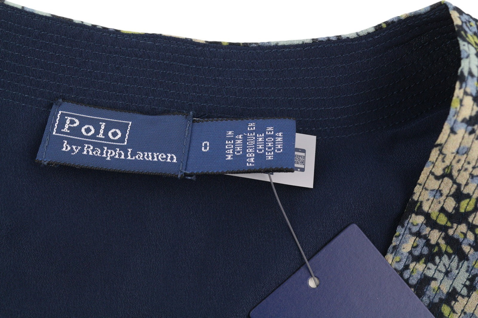 RALPH LAUREN moteriška suknelė XS dydžio, trumpomis rankovėmis, gėlėta, apvyniojama, mini stiliaus, rekomenduojama kaina – 390 € 