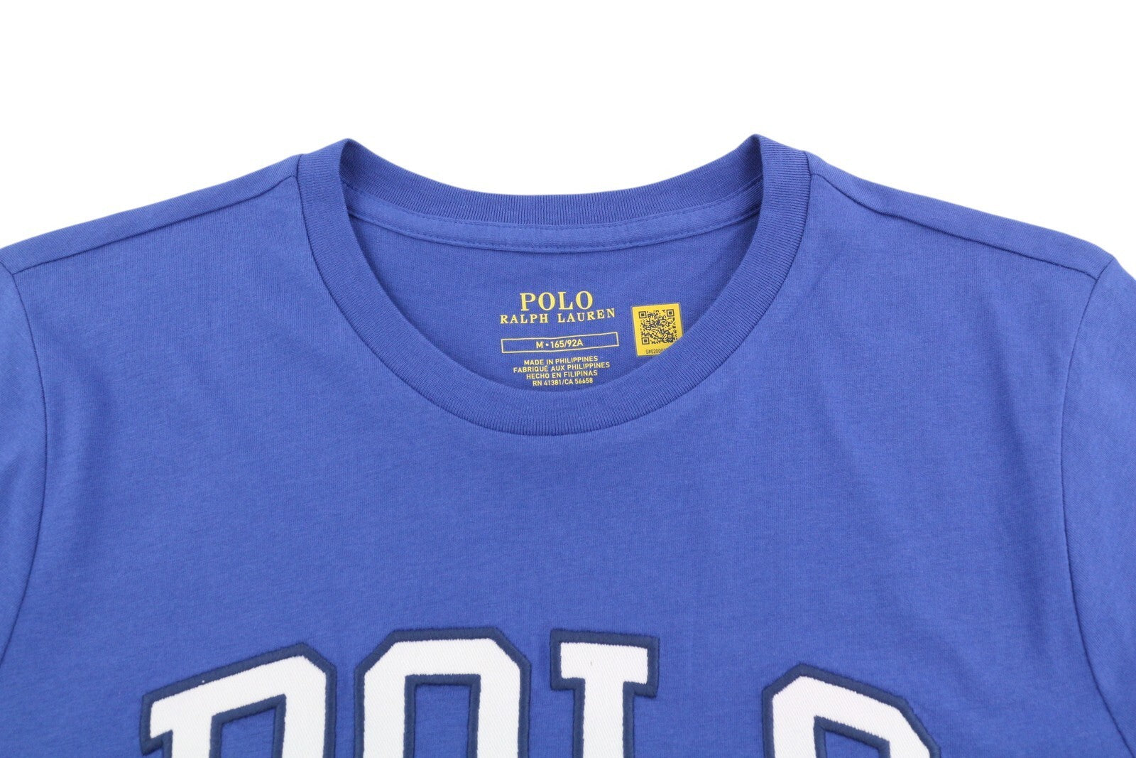 RALPH LAUREN moteriški marškinėliai M mėlyni trumpomis rankovėmis apvalios iškirptės trikotažo laisvalaikio stiliaus