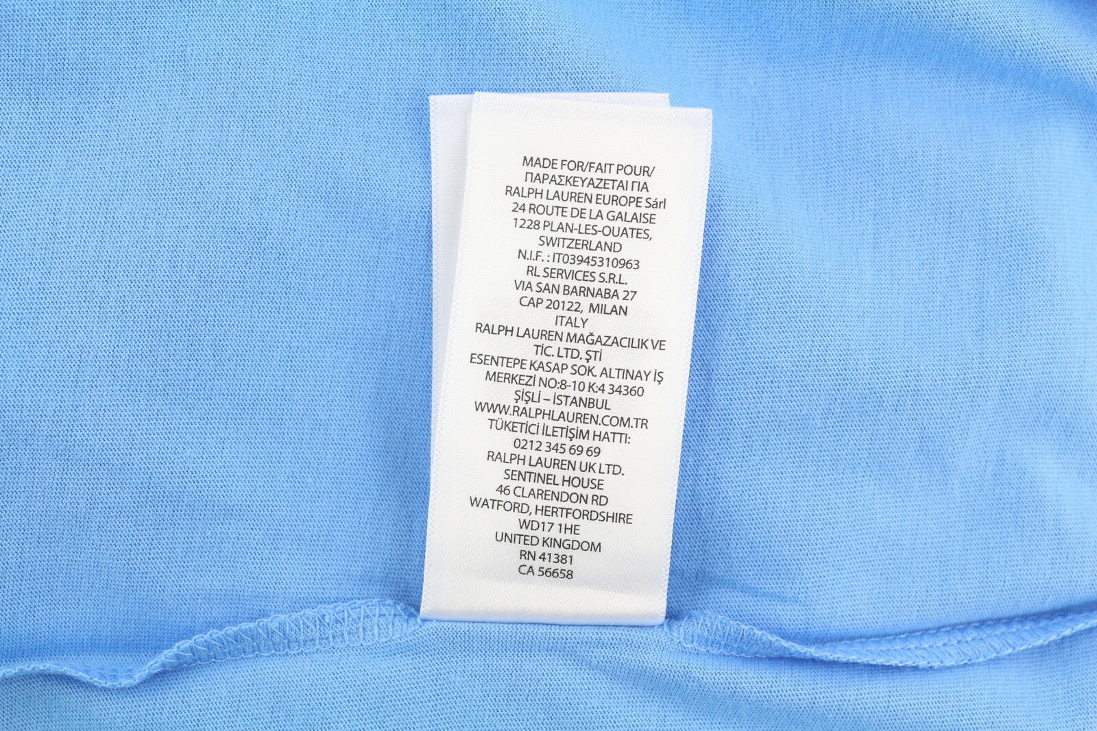 RALPH LAUREN moteriški marškinėliai L dydžio mėlyni trumpomis rankovėmis apvalios iškirptės trikotažo tamprūs raštai