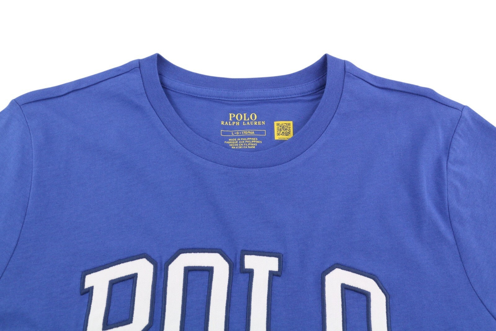 RALPH LAUREN moteriški marškinėliai L dydžio mėlyni trumpomis rankovėmis apvalios iškirptės trikotažo laisvalaikio stiliaus