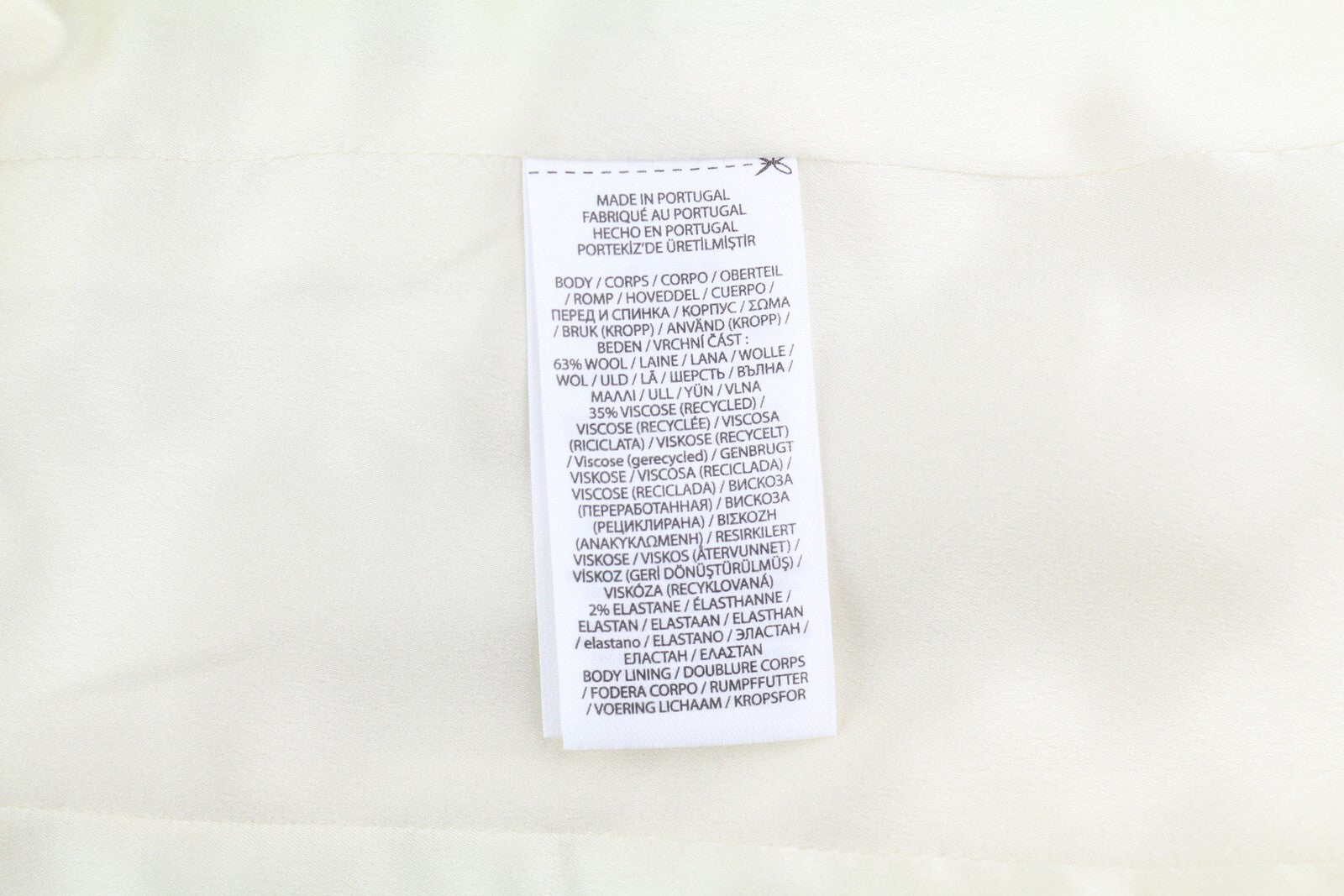 RALPH LAUREN moteriškas švarkas S, baltas, trumpintas vilnos mišinio švarkas su atvartu, rekomenduojama kaina – 963 USD 