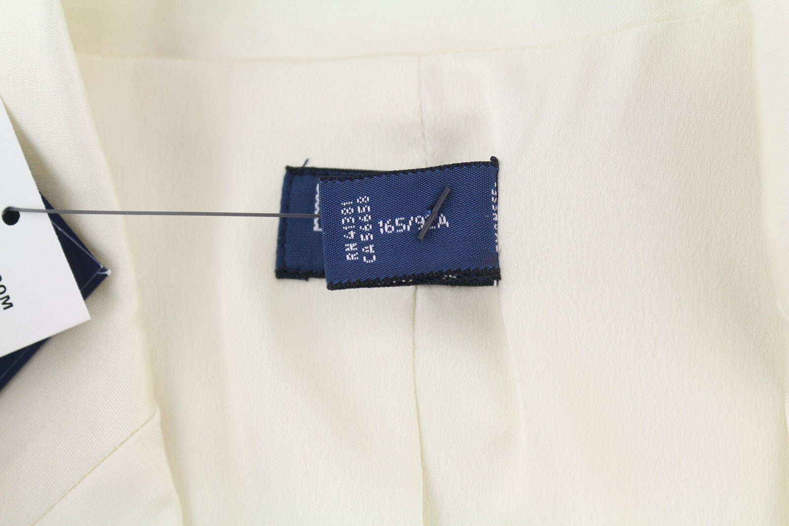 RALPH LAUREN moteriškas švarkas S, baltas, trumpintas vilnos mišinio švarkas su atvartu, rekomenduojama kaina – 963 USD 