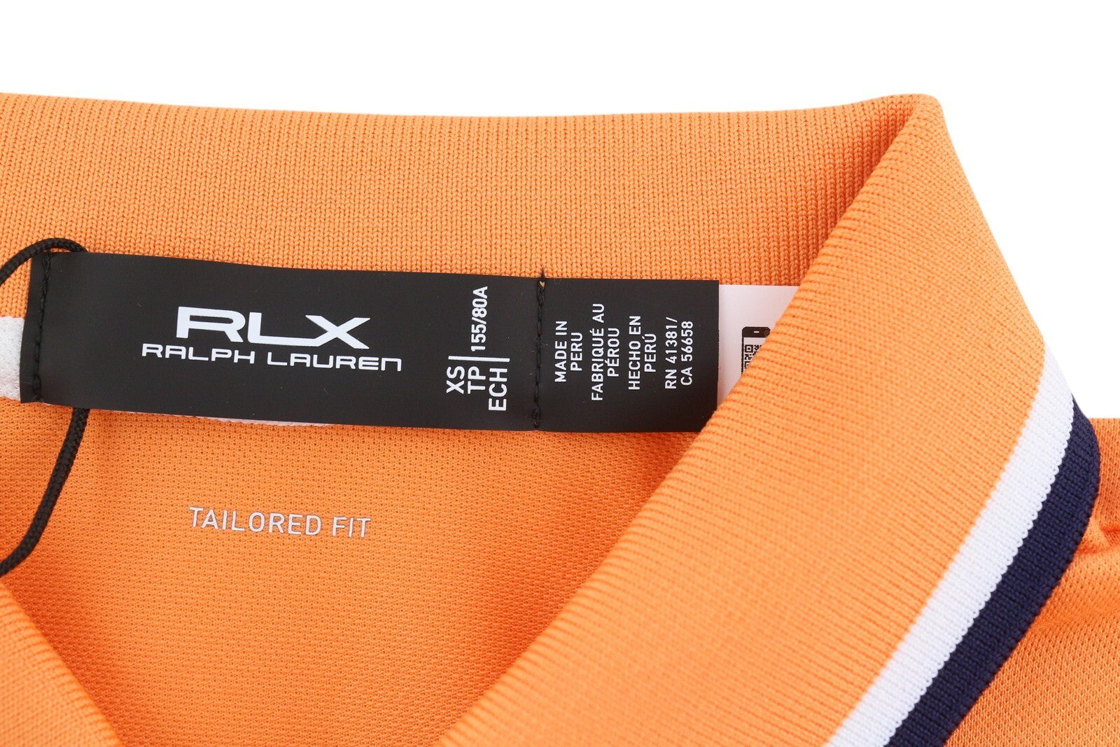 RLX RALPH LAUREN golfo moteriški marškinėliai XS dydžio oranžiniai trumpomis rankovėmis su neperšlampamu audiniu RRP 140 € 