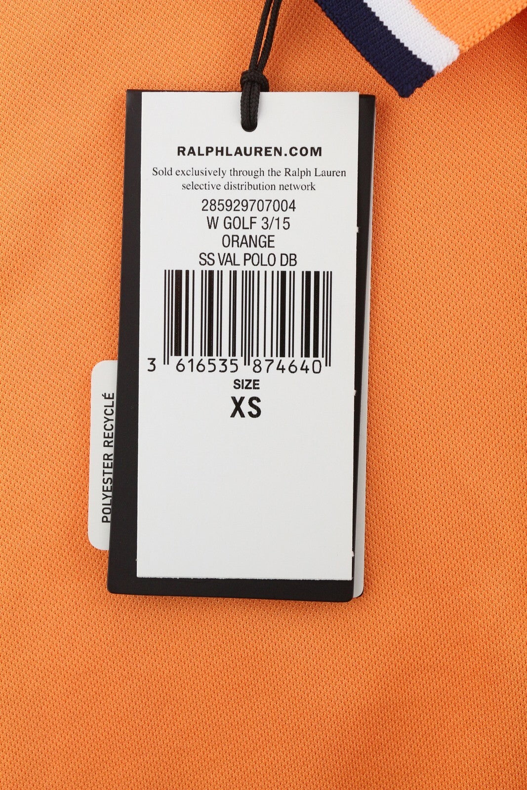 RLX RALPH LAUREN golfo moteriški marškinėliai XS dydžio oranžiniai trumpomis rankovėmis su neperšlampamu audiniu RRP 140 € 