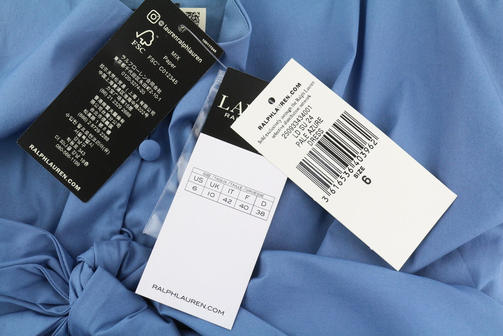 LAUREN RALPH LAUREN moteriška suknelė S mėlyna be rankovių su raišteliais priekyje, kelių lygių, rekomenduojama kaina – 185 € 