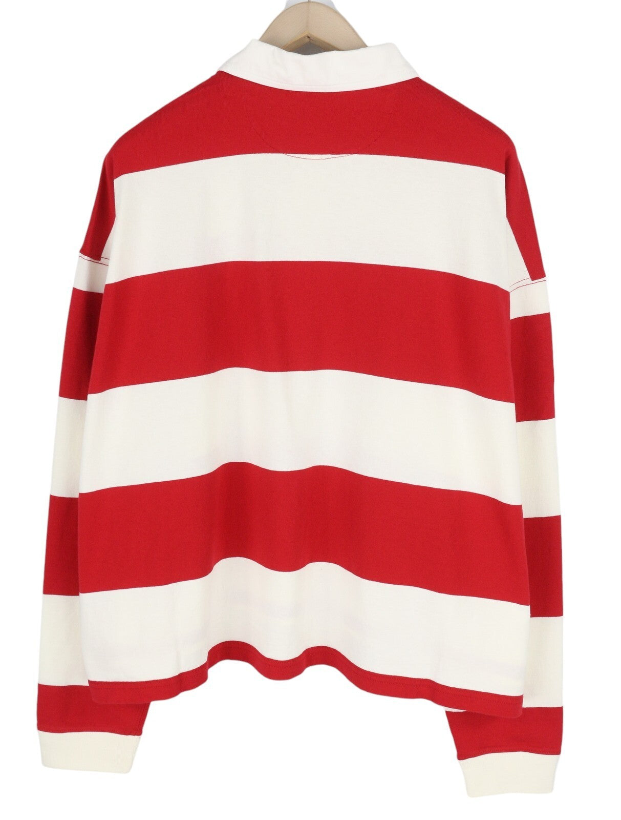 RALPH LAUREN moteriškas megztinis 2XL dryžuotas raudonas regbio marškinėliai polo megztinis