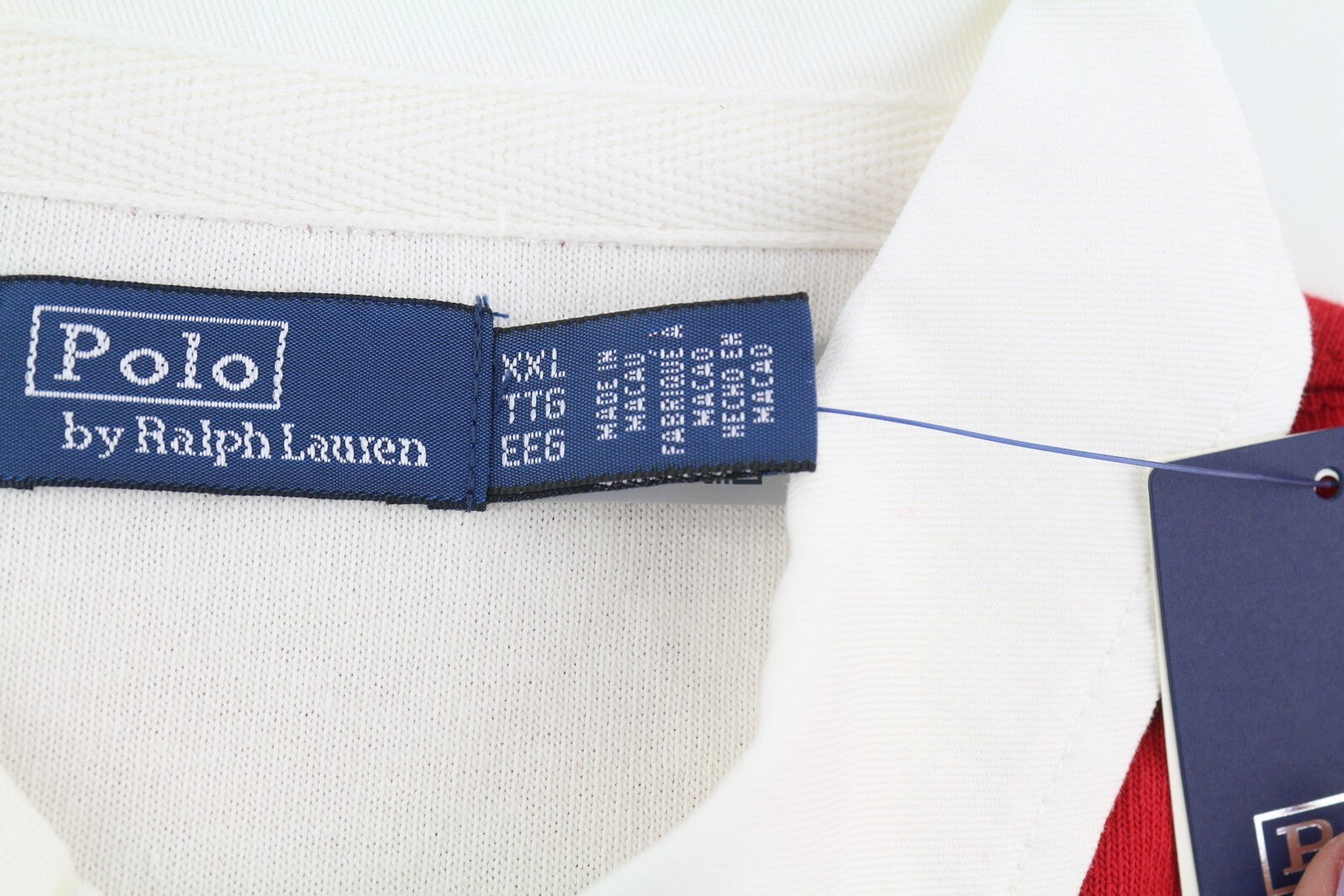 RALPH LAUREN moteriškas megztinis 2XL dryžuotas raudonas regbio marškinėliai polo megztinis