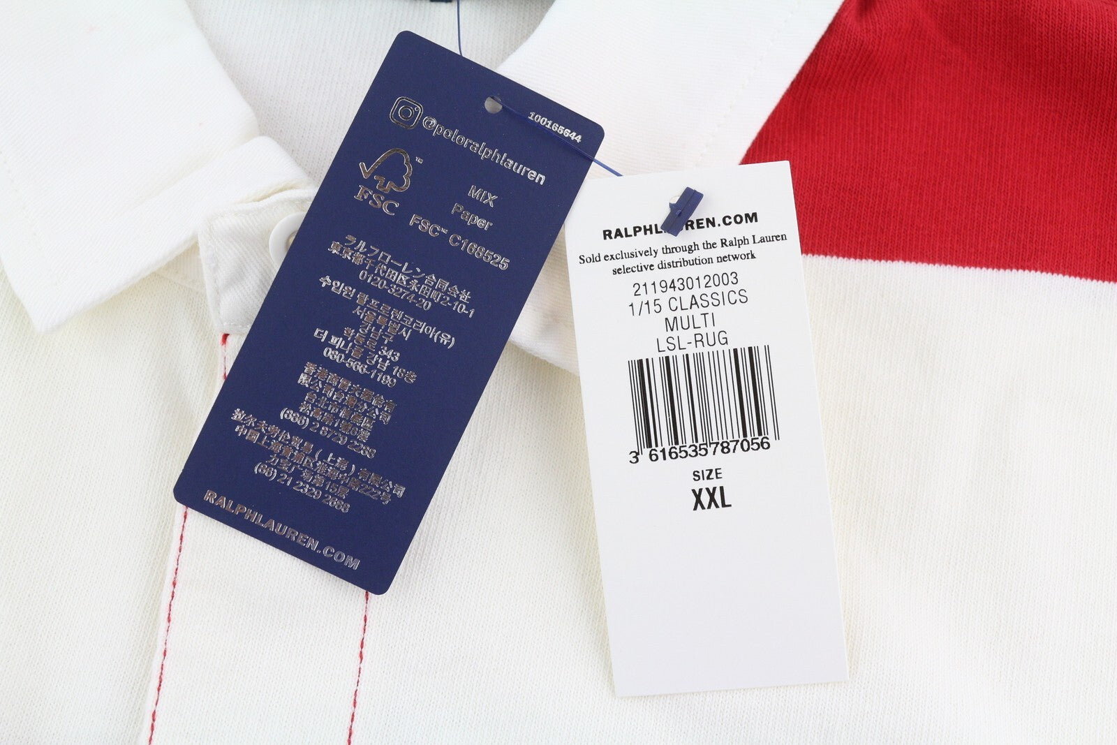 RALPH LAUREN moteriškas megztinis 2XL dryžuotas raudonas regbio marškinėliai polo megztinis