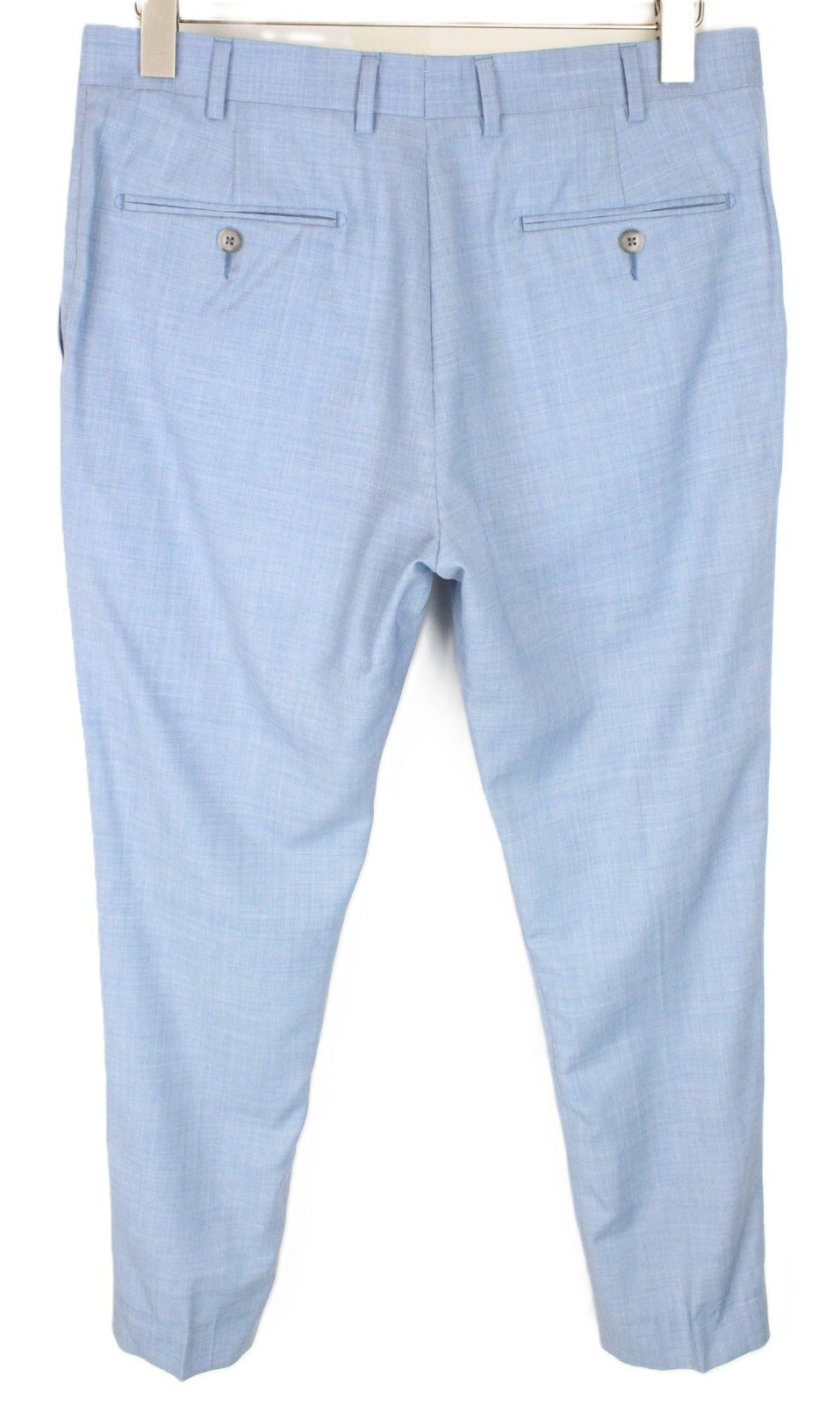 SUITSUPPLY Lazio Men's Suit UK36R Slim Wool Melange Light Blue 2-Piece