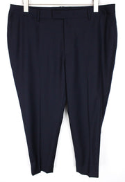 SUITSUPPLY Robin moteriškos kelnės ~W39/L26 vilnonės mėlynos plokščia priekine dalimi, plonos, oficialios 