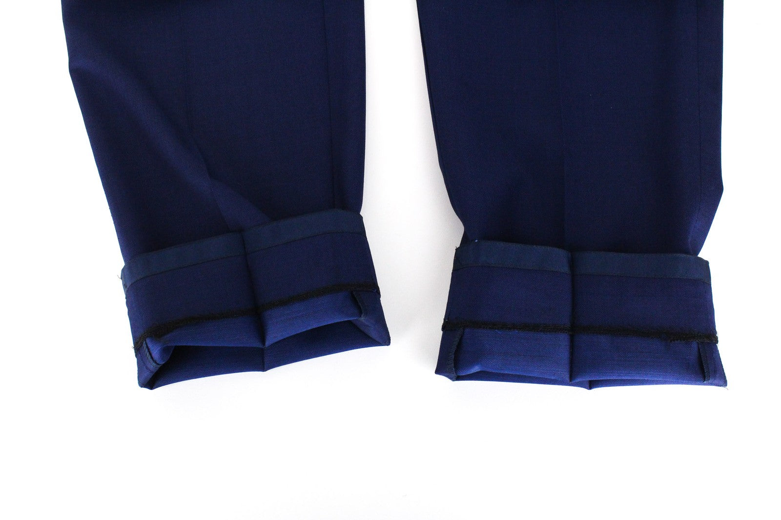 SUITSUPPLY Brescia Men's Trousers UK42 Slim Wool Twill Blue Flat Front Formal