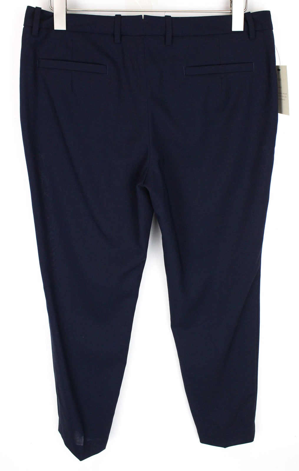 SUISTUDIO Robin moteriškos kelnės UK14 plonos mėlynos vilnonės plokščio priekio oficialios 