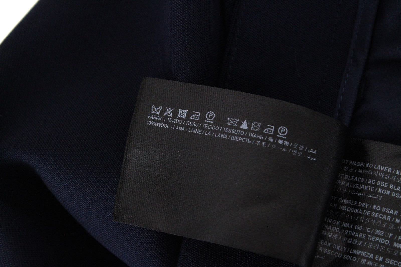 SUISTUDIO Robin moteriškos kelnės UK14 plonos mėlynos vilnonės plokščio priekio oficialios 