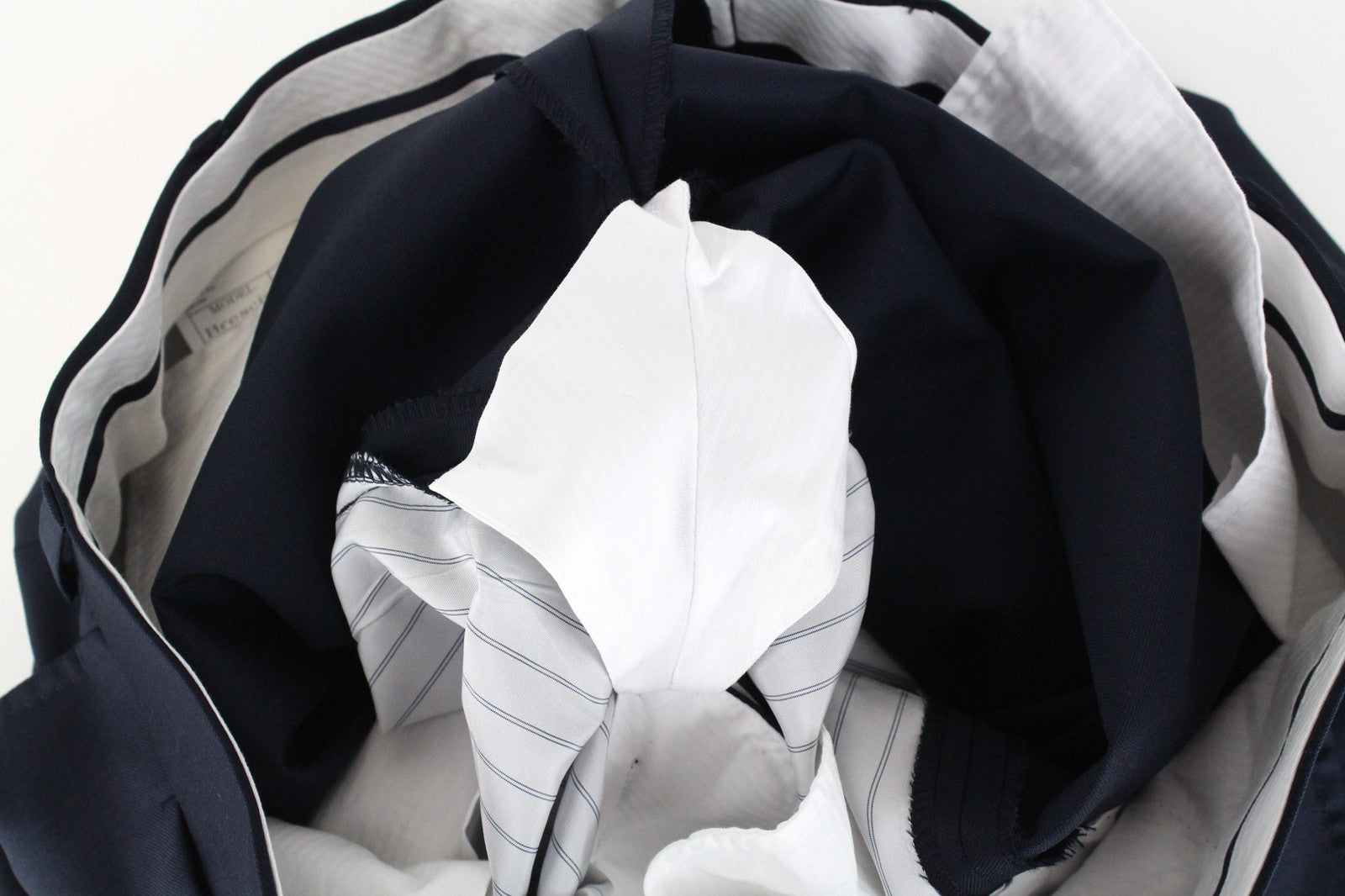 SUITSUPPLY Brescia Men's Trousers UK36 Slim Wool S110 Blue Flat Front Formal