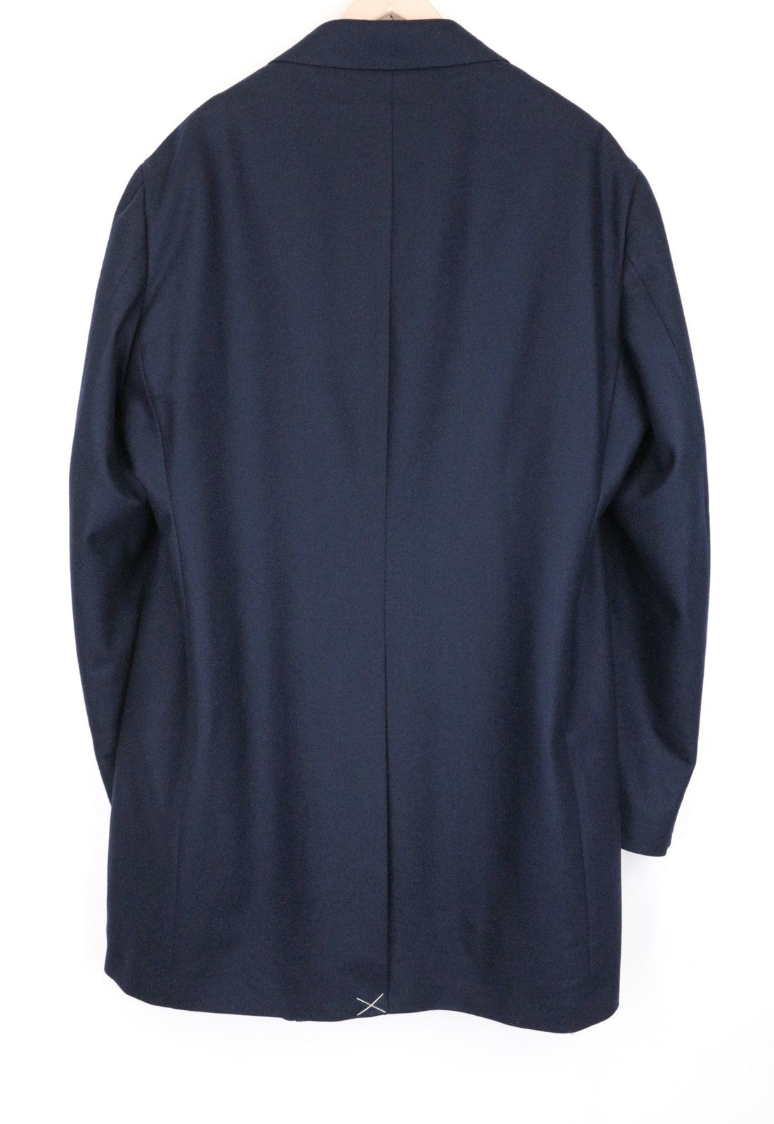 „SUITSUPPLY Vicenza“ vyriškas paltas, UK54R, tamsiai mėlynas, vilnonis, vieneilis, vidutinio ilgio paltas 