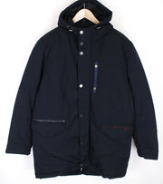 DESIGUAL Ernesto vyriška striukė 2XL mėlyna su gobtuvu ir pamušalu 