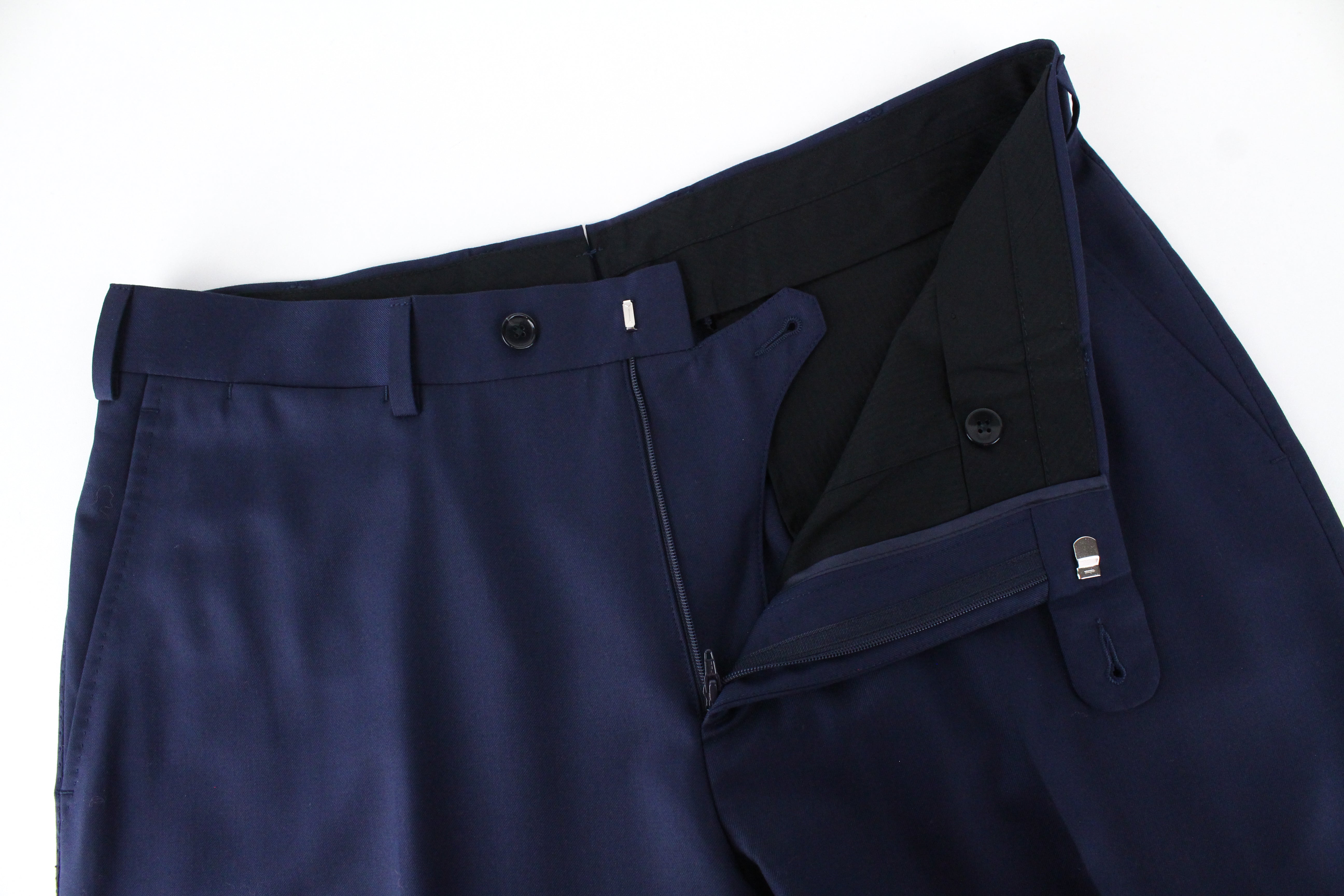 SUITSUPPLY La Spalla vyriškas kostiumas UK40R mėlynas vilnonis dviejų dalių pamušalu kostiumas 