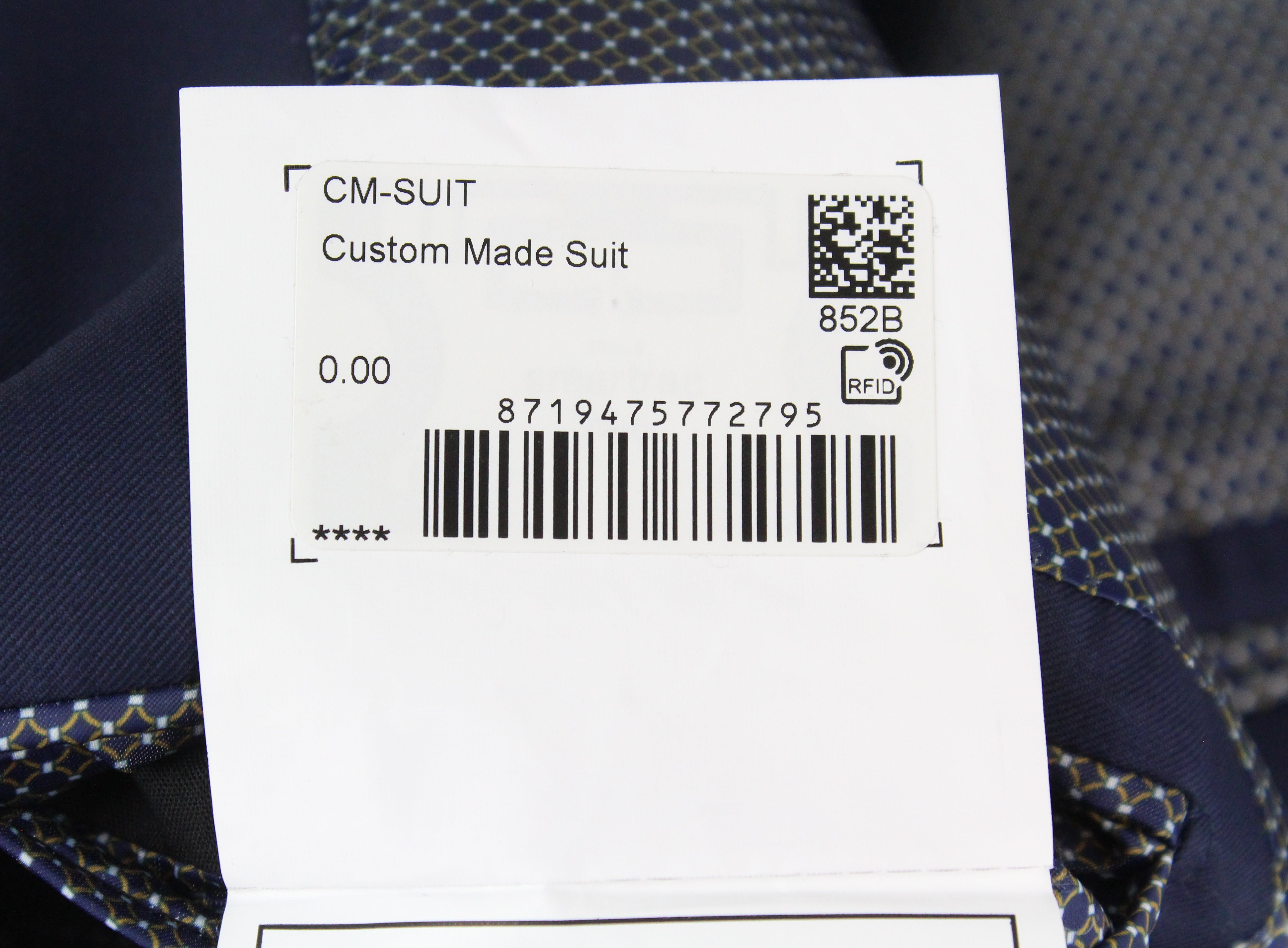 SUITSUPPLY La Spalla vyriškas kostiumas UK40R mėlynas vilnonis dviejų dalių pamušalu kostiumas 