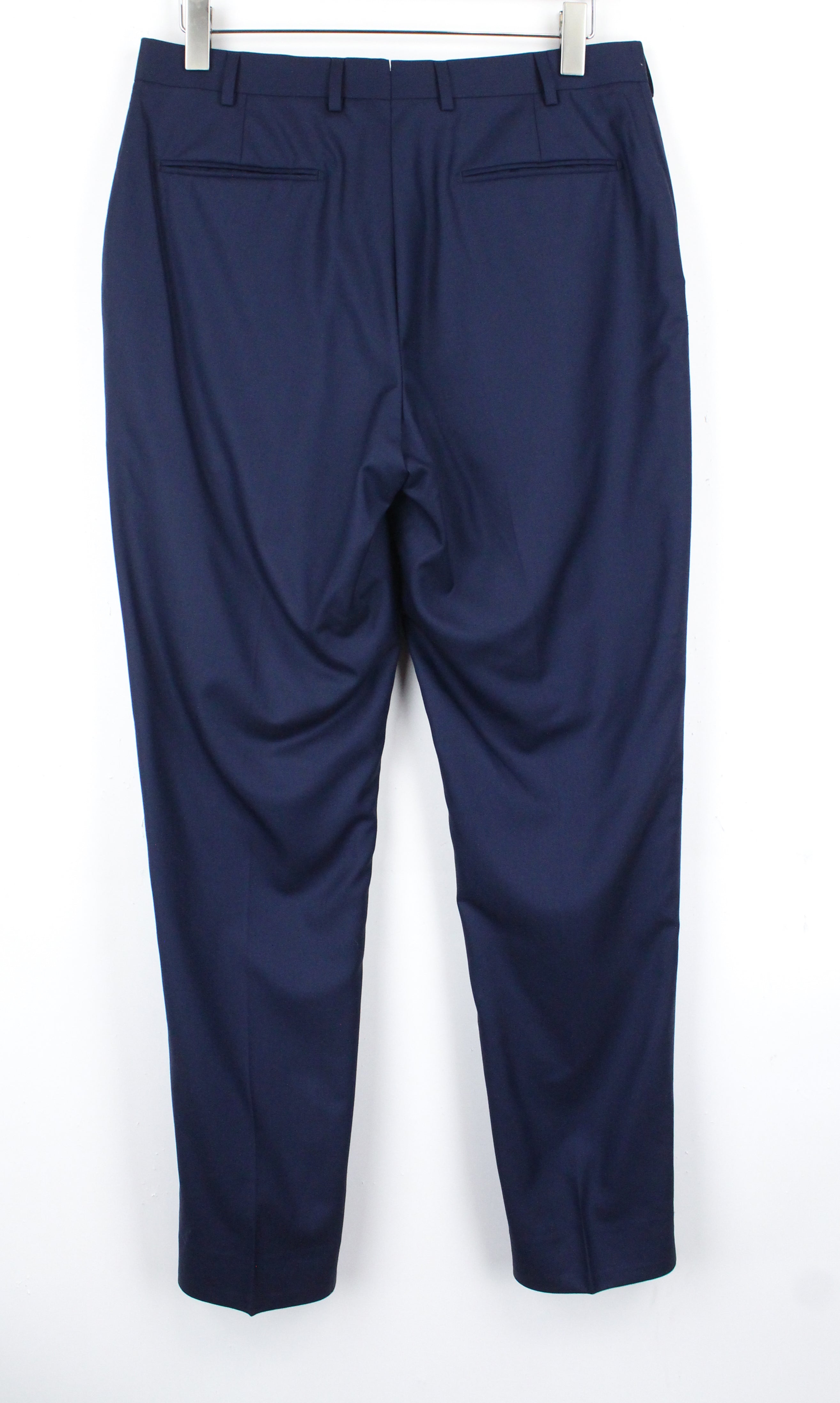 SUITSUPPLY La Spalla vyriškas kostiumas UK40R mėlynas vilnonis dviejų dalių pamušalu kostiumas 