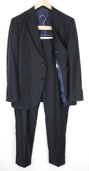 SUITSUPPLY Napoli vyriškas kostiumas UK46S mėlynas su vilnoniu pamušalu, klasikinis, dviejų dalių 