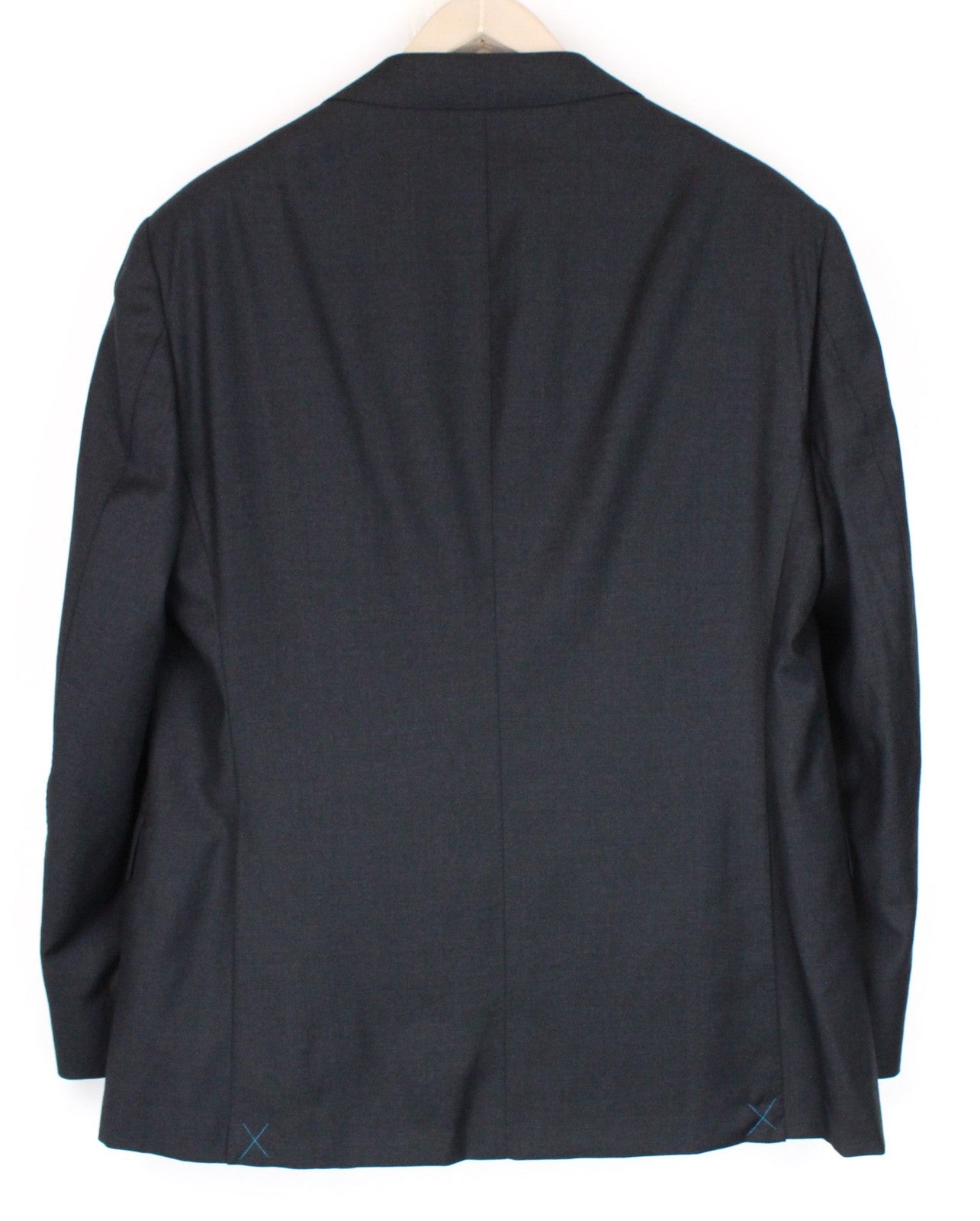 SUITSUPPLY Napoli vyriškas kostiumas UK46S mėlynas su vilnoniu pamušalu, klasikinis, dviejų dalių 