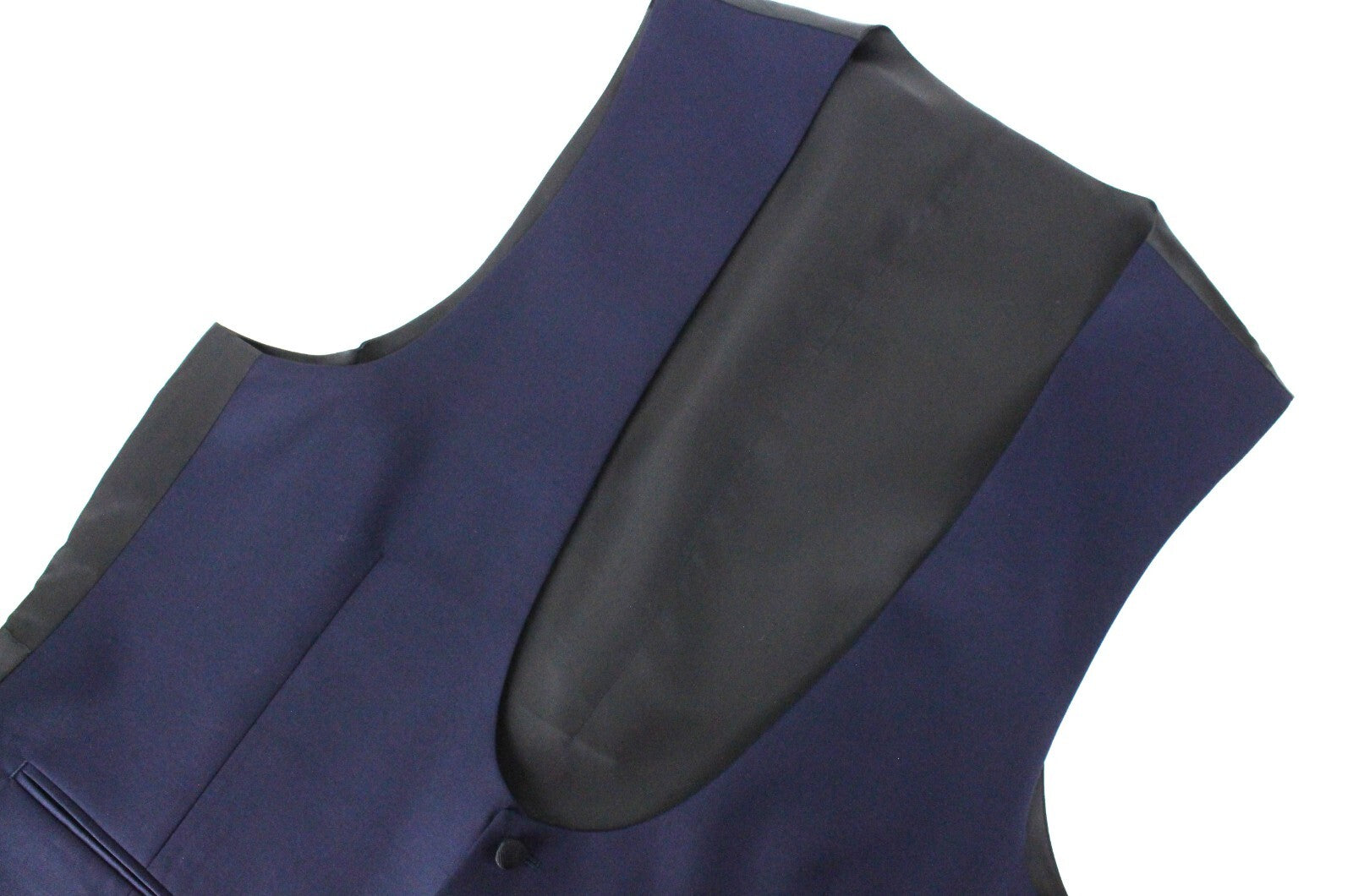 SUITSUPPLY Lazio smokingo vyriškas kostiumas UK42L mėlynas vilnonis plonas 3 dalių S130 