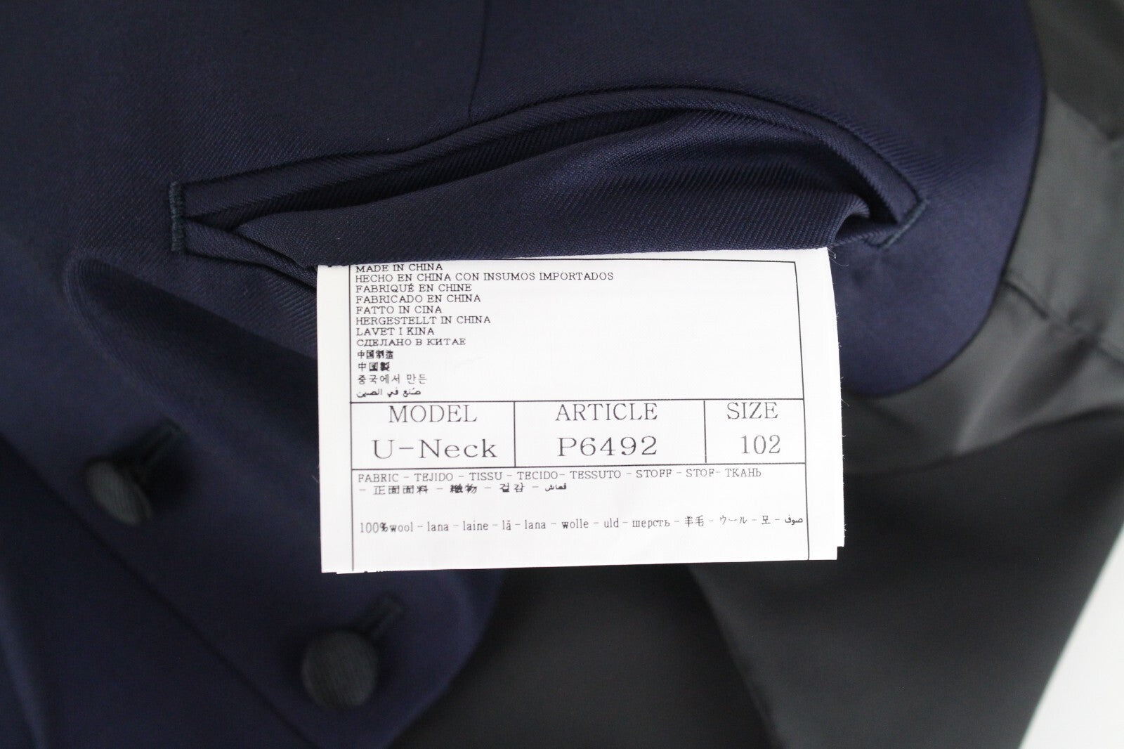 SUITSUPPLY Lazio smokingo vyriškas kostiumas UK42L mėlynas vilnonis plonas 3 dalių S130 