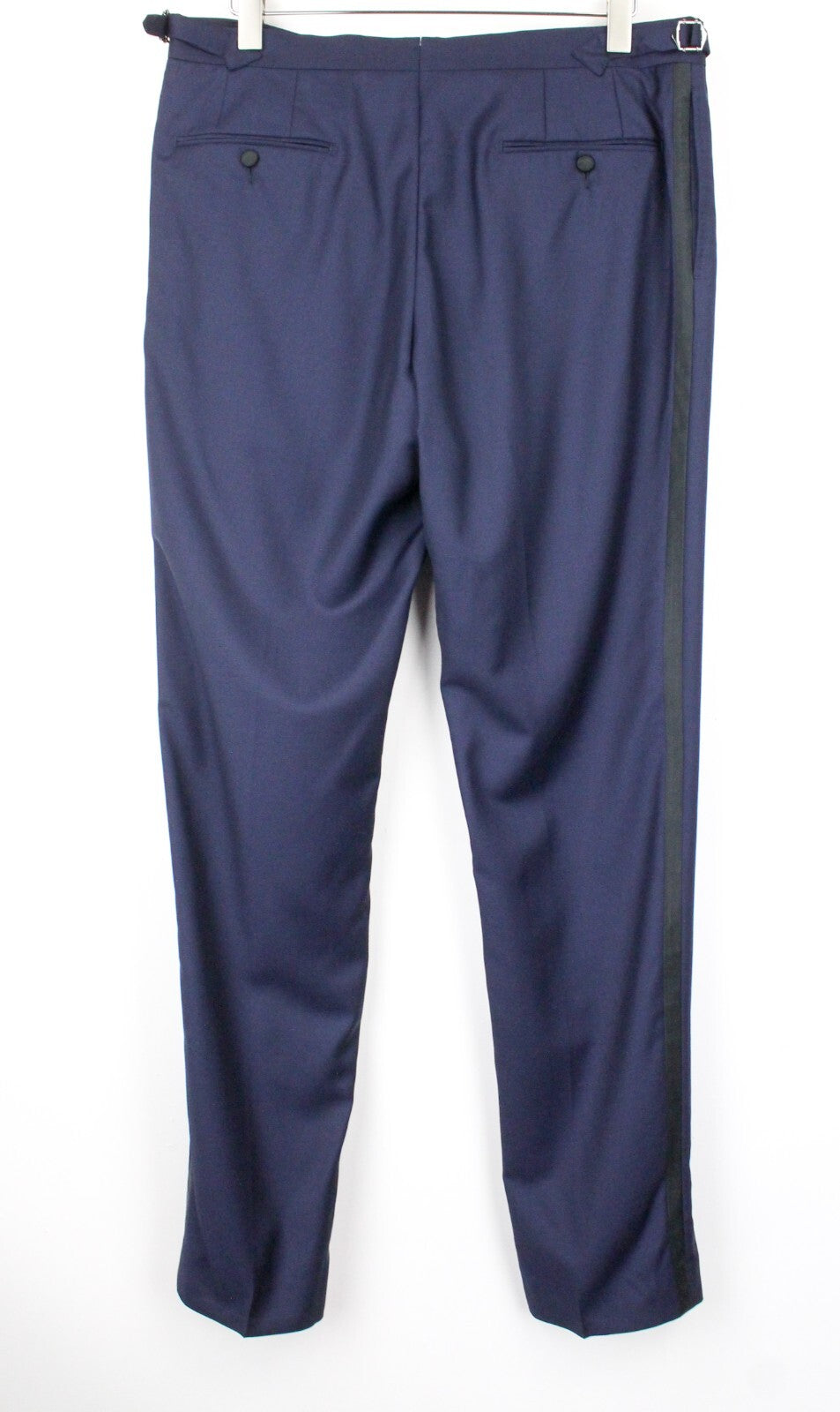 SUITSUPPLY Lazio smokingo vyriškas kostiumas UK42L mėlynas vilnonis plonas 3 dalių S130 