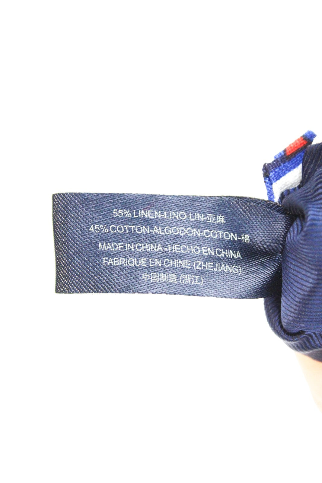 SUITSUPPLY vyriškas kaklaraištis 148x8cm mėlynas/raudonas lininis raštuotas oficialus stilius 