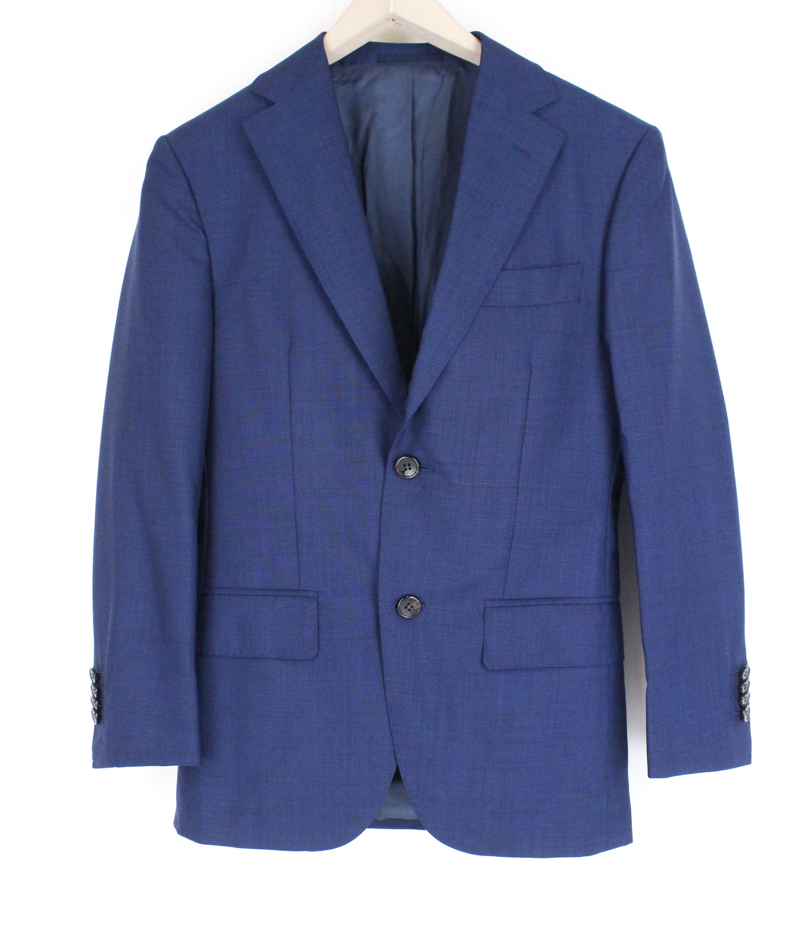 SUITSUPPLY Napoli Men's Blazer UK32R Blue S120s Wool Melange Blueline
