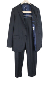 SUITSUPPLY Napoli Men's Suit UK40L Blue Melange Wool S110s 2-Piece Formal Set