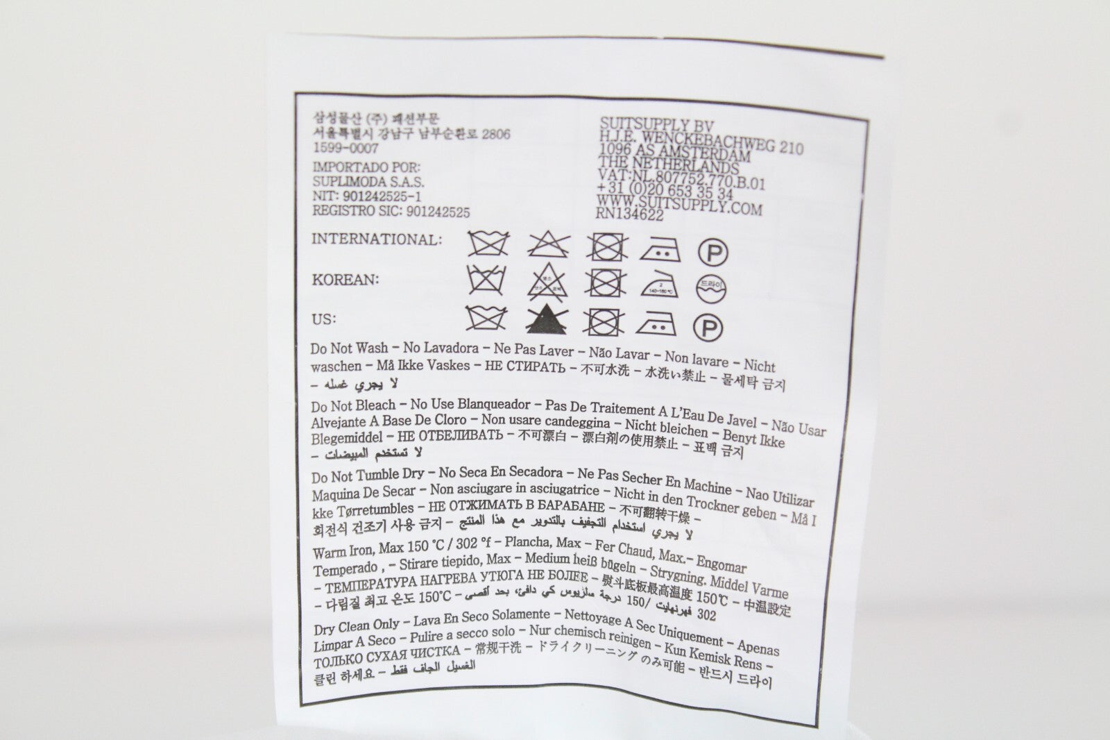 SUITSUPPLY Napoli Men's Suit UK40L Blue Melange Wool S110s 2-Piece Formal Set