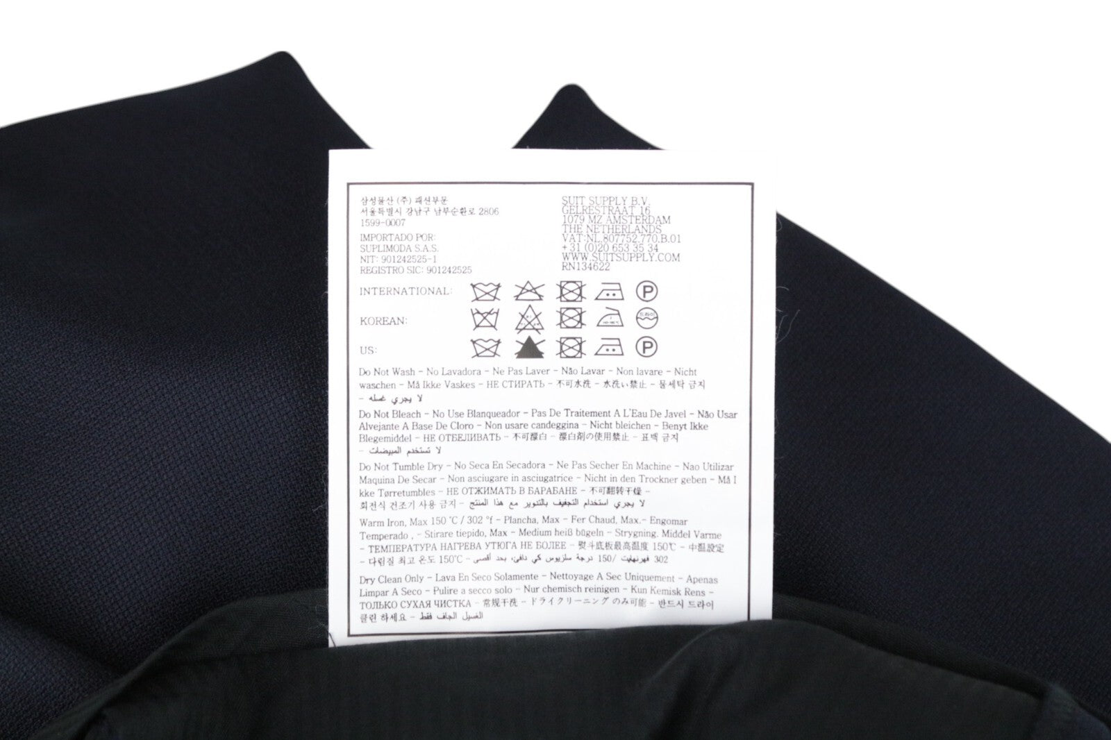 SUITSUPPLY La Spalla Men's Suit UK36R Blue 2-Piece Slim Fit Pure Wool Business