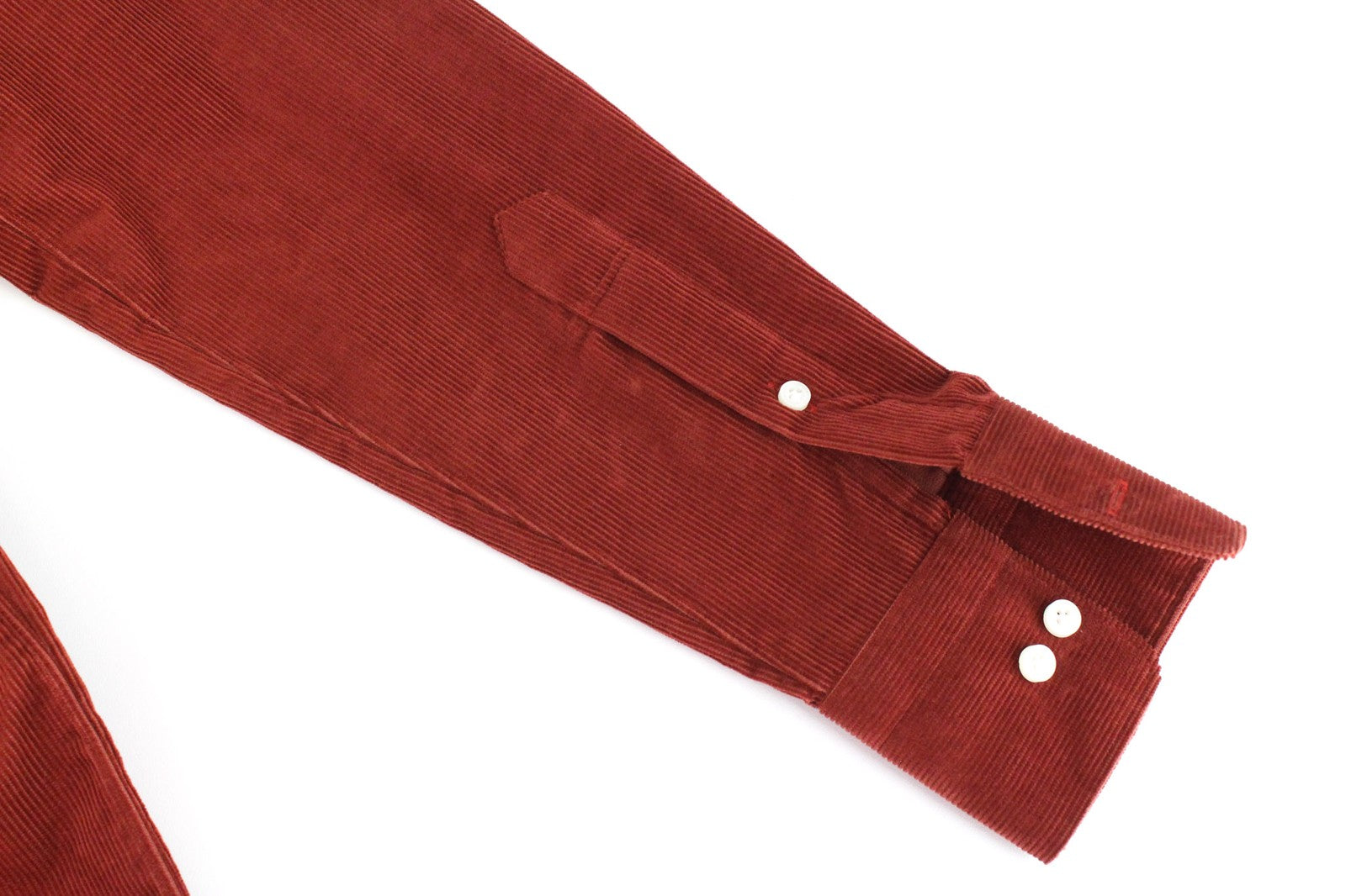 SUITSUPPLY vyriški marškiniai ~2XS raudoni medvilniniai velvetiniai priglundantys aksominiai marškinėliai su sagomis 