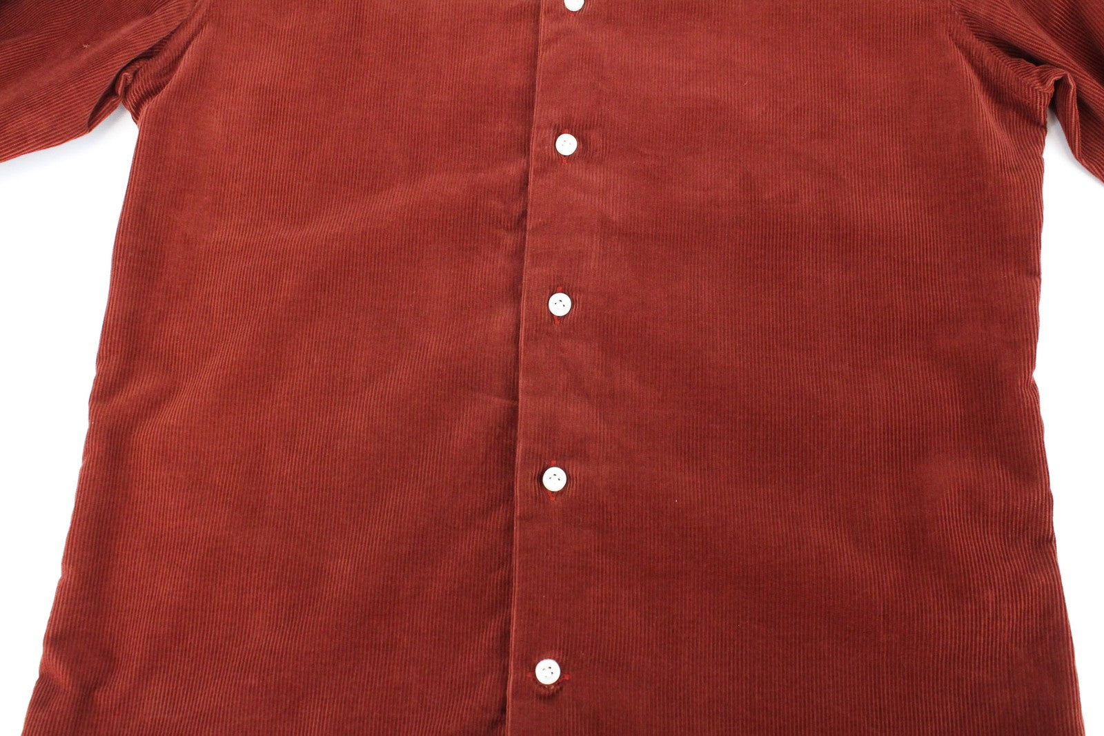 SUITSUPPLY vyriški marškiniai ~2XS raudoni medvilniniai velvetiniai priglundantys aksominiai marškinėliai su sagomis 