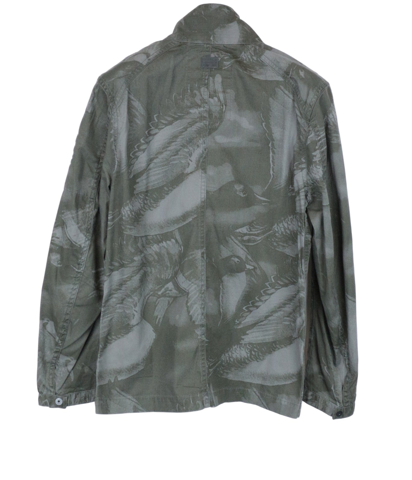 G-STAR vyriška striukė su užtrauktuku ir „Duck Hunt Twill Melange“ marškinėliais, žalia, raštuota 