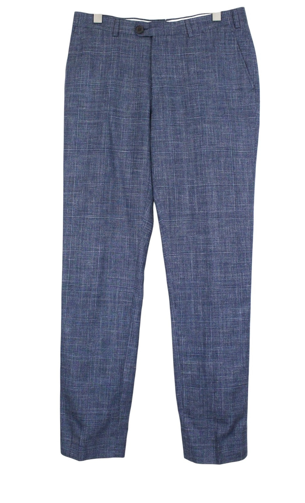 SUITSUPPLY Lazio Men's Suit UK36R Blue Glen Check Wool Silk Linen 2-Piece Look