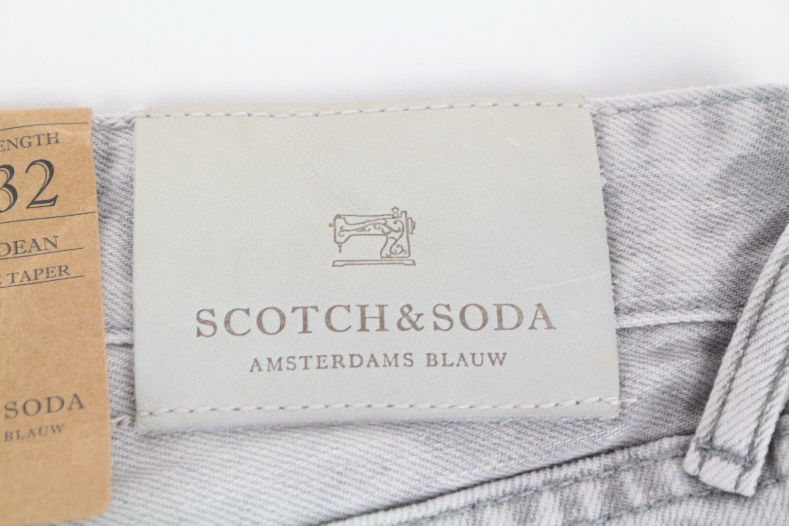SCOTCH &amp; SODA Dean vyriški džinsai W28/L32 pilki, laisvai siaurėjantys, netamprūs. 