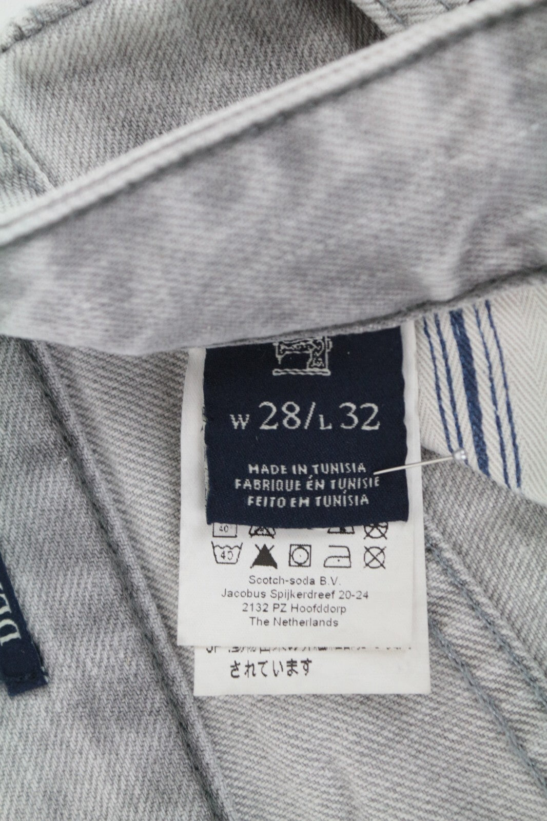 SCOTCH &amp; SODA Dean vyriški džinsai W28/L32 pilki, laisvai siaurėjantys, netamprūs. 