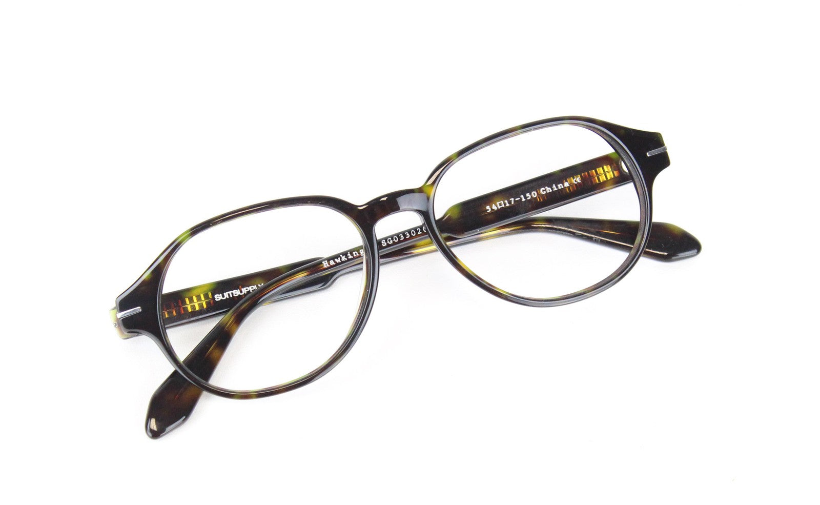 SUITSUPPLY Men's Sunglasses One Size Brown Patterned Round Lenseless Frame