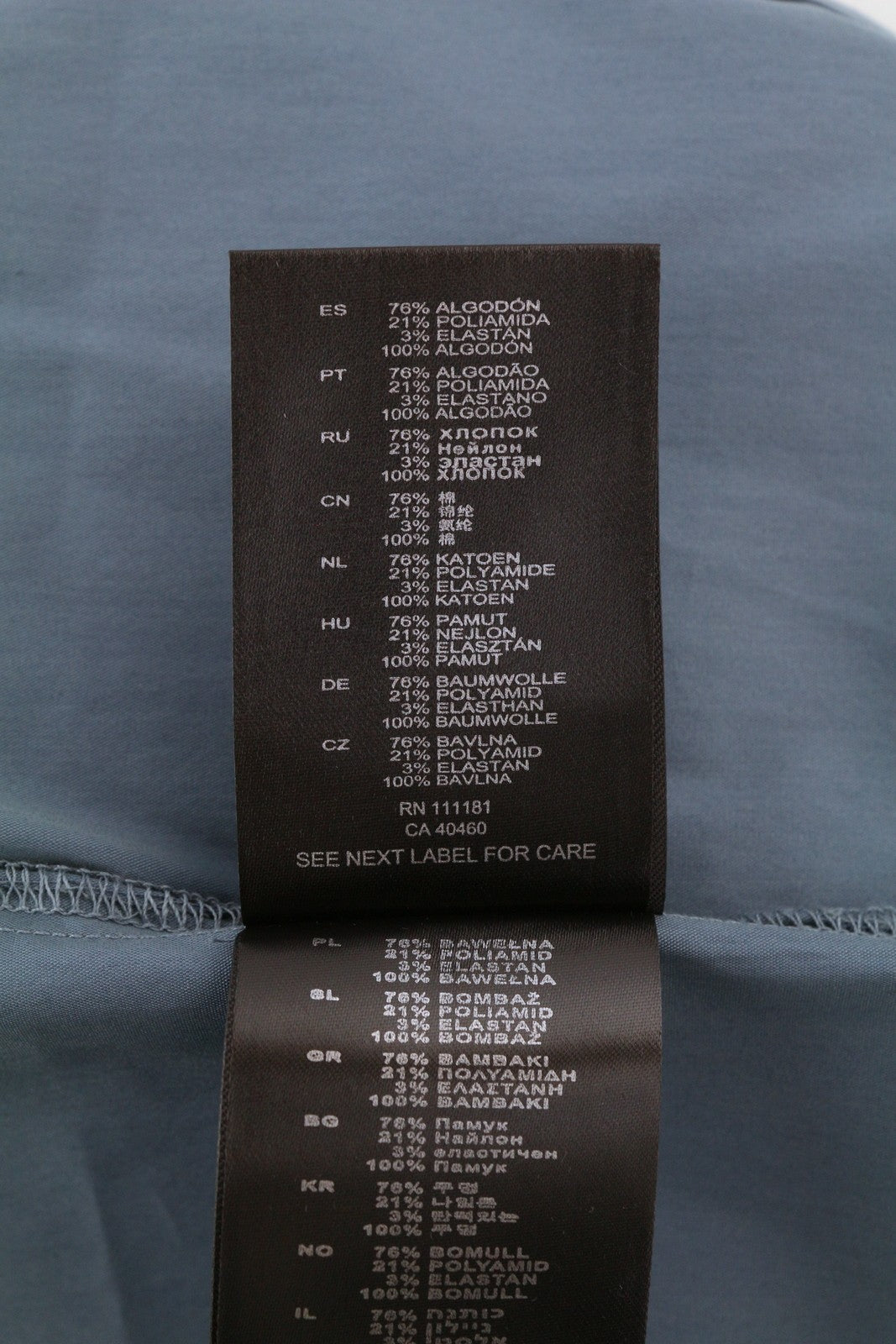 ANTONY MORATO Avio vyriški marškinėliai L dydžio, mėlyni, ploni, trumpomis rankovėmis, su sagomis užsegamais raštais. 