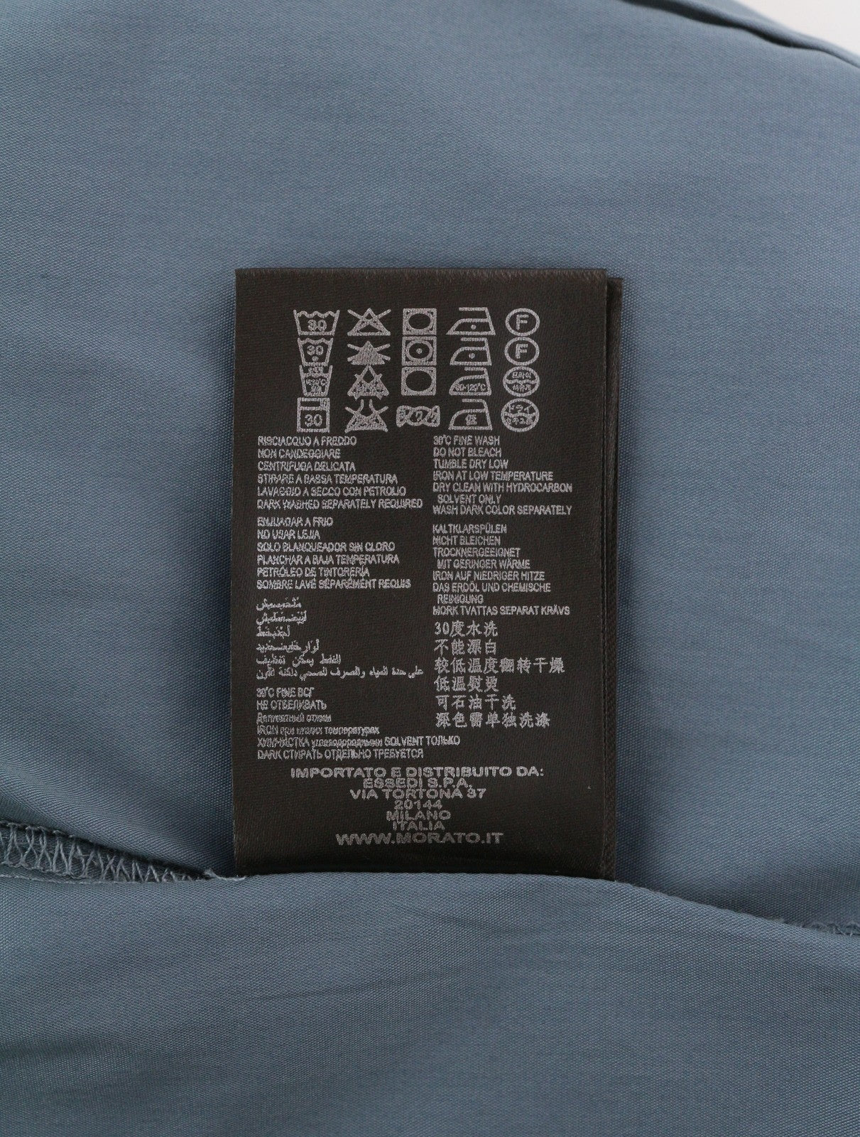 ANTONY MORATO Avio vyriški marškinėliai L dydžio, mėlyni, ploni, trumpomis rankovėmis, su sagomis užsegamais raštais. 