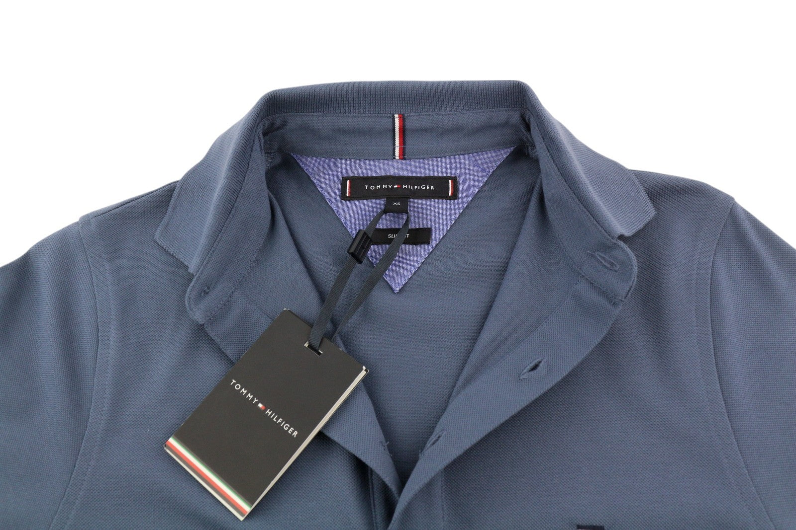 TOMMY HILFIGER Slim Polo vyriški marškinėliai XS dydžio, išblukusi mėlyna, trumpomis rankovėmis, medvilniniai, rekomenduojama kaina – 69 € 