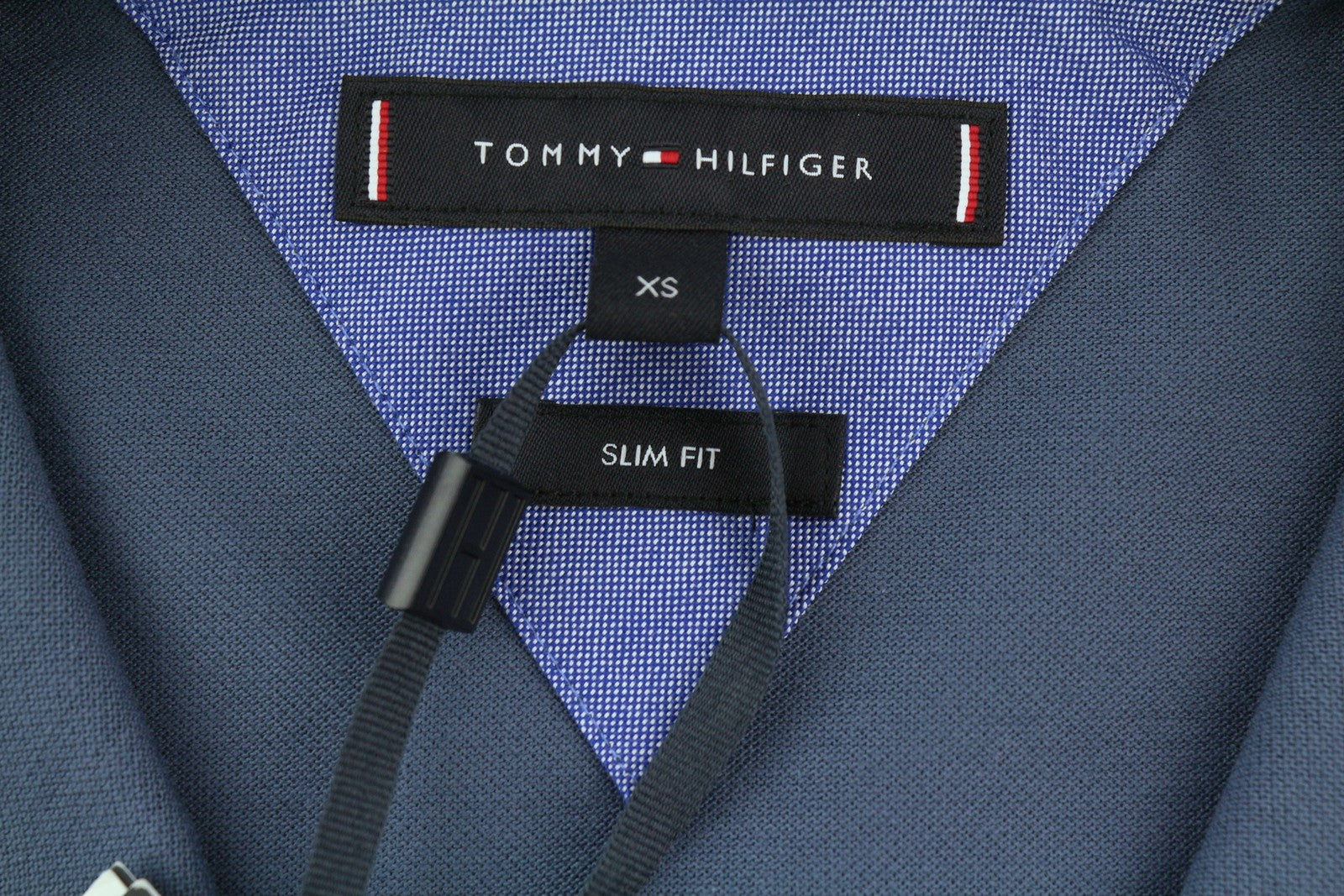 TOMMY HILFIGER Slim Polo vyriški marškinėliai XS dydžio, išblukusi mėlyna, trumpomis rankovėmis, medvilniniai, rekomenduojama kaina – 69 € 