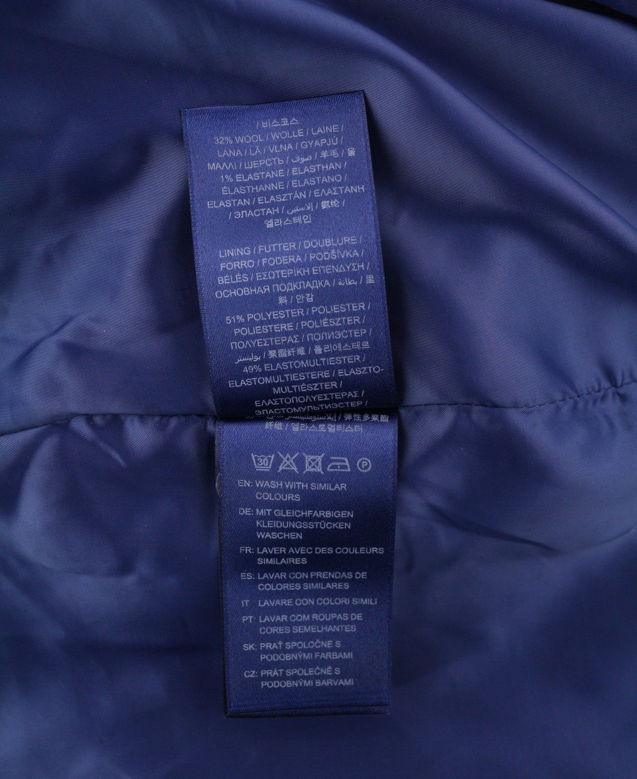 GANT languota platėjančios formos moteriška suknelė EU38 pilka 3/4 rankovėmis apvaliu kaklu languotas raštas mini 