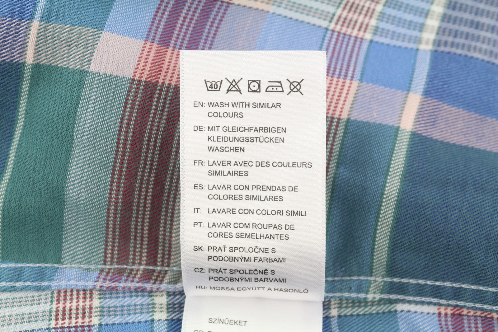 GANT žieminiai „Twill Madras“ languoti moteriški marškinėliai su flaneliniais langais, 36 dydžio, su sagomis 