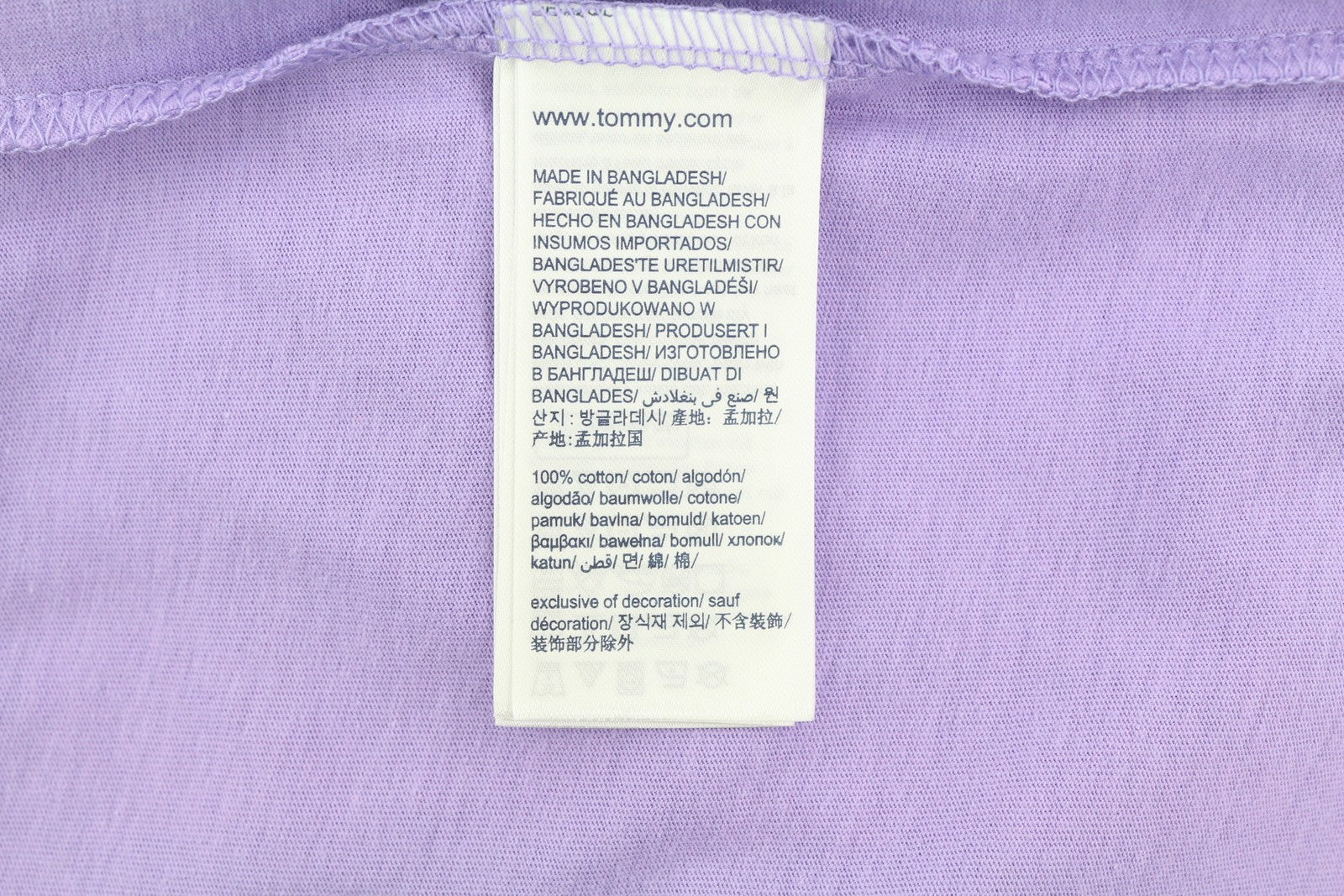 TOMMY HILFIGER TJM Chest Logo Violet vyriški marškinėliai su trumpomis rankovėmis, apvalios kaklo iškirpte, trikotažiniai 