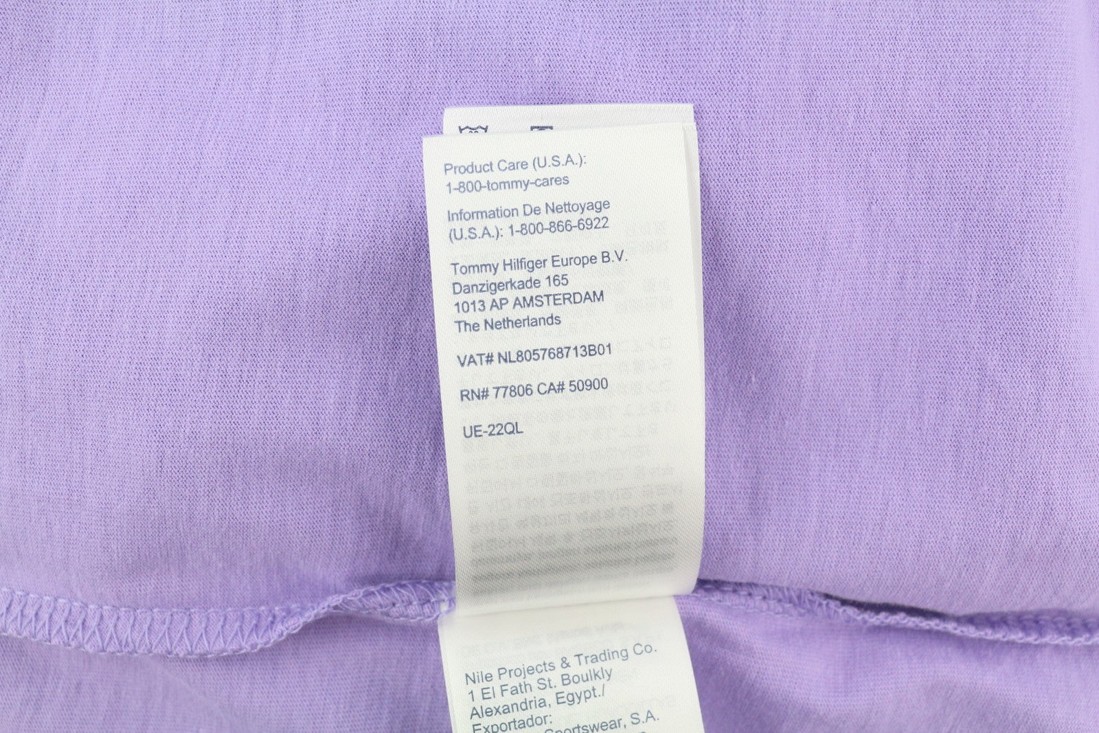 TOMMY HILFIGER TJM Chest Logo Violet vyriški marškinėliai su trumpomis rankovėmis, apvalios kaklo iškirpte, trikotažiniai 